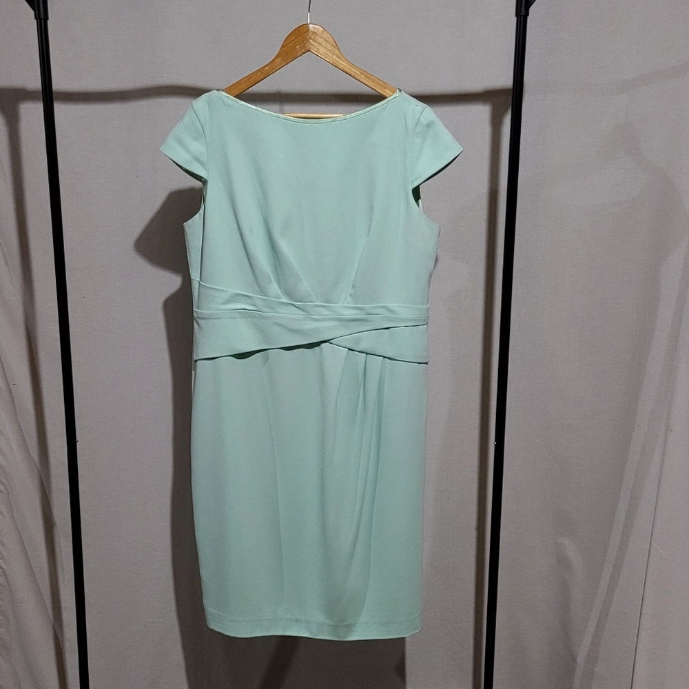Jacques Vert dress pale green vintage formal prom evening date  plus size 16